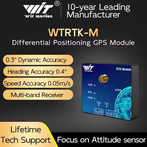 Wit-motion intelligent RTK-M high-precision ZED-F9P car navigation UAV GPS module differential posit