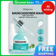 Dermal | Mặt nạ giấy dưỡng ẩm mạnh mẽ Đơn Quyên Daily Sheet Mask Madecassoside 40 miếng