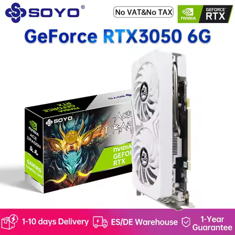 SOYO New NVIDIA GeForce RTX 3050 6G Graphics Card GDDR6 Memory Gaming Card PCIE4.0x16 HDMI-compatibl