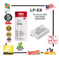 Canon LP-E8 battery lpe8 battery For canon eos 700D,650D,600D,550D