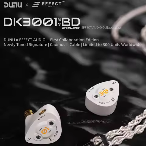 DUNU x Effect Audio DK3001BD Limited Edition In-ear Monitor Earphones with 4.4mm Interchangeable Con
