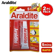 2 PC PACK | ARALDITE EPOXY ADHESIVE/ SUPER GLUE/ FAST RAPID GLUE