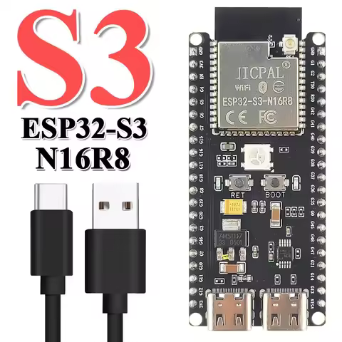 ESP32-S3-DevKitC-1 Development Board BT 2.4G Wifi Module for Arduino 8MB PSRAM 16MB FLASH N16R8 42PI
