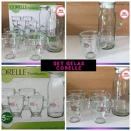 SET GELAS CORELLE ( 4 MUG , 1 JUG)