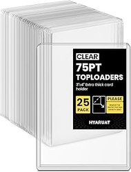 HYARUAT 75pt Top Loaders for Cards, 3x4 Extra Thick Holder with Protective Film, Toploader Card Prot