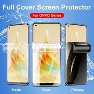 Full Cover Hydrogel Soft Film Privacy Matte Screen Protector For Oppo F11 F9 Pro A9 A5 A31 A15S A16E