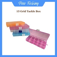 15 Grid Fishing Tackle Box/ Adjustable Tackle Box/ 15  Bekas Pancing / Kotak Alat Pancing