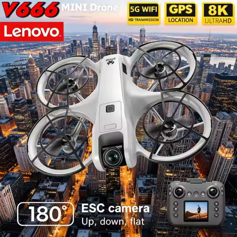Lenovo V666 Drone 8K Professional WIFI 5G Drone Obstacle Avoidance Brushless Altitude Headless Mode 