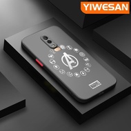 YIWESAN เคสปลอกสำหรับ Oneplus 6 6T 7 Pro 7T Pro 5 5T เคสกรณีแฟชั่นแบรนด์น้ำ Frosted ใสปกหลังเลนส์กล้องปกป้องโทรศัพท์กรณีซิลิโคนขอบเต็มปกปลอกฮาร์ดกรณี