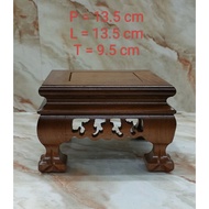 Statue stand - wood - 13.5 cm x 13.5 cm x 9.5 cm