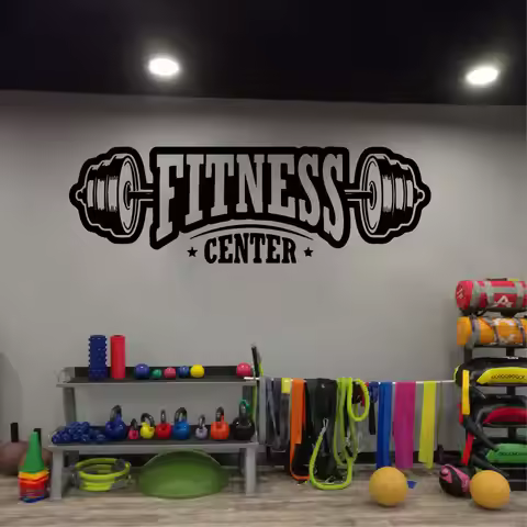 Gym vinyl decor wall decal fitness club wall decoration stickers home decoration accessories fitness