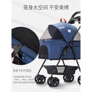 Portable Foldable Pet Trolley Trolley Dog Cat Bag Separation Cage out Small Pet Cart