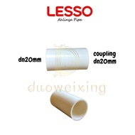 LESSO Sock Conduit 1/2" Coupling Fitting Conduit dn20mm pipe connection 1/2inch white