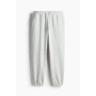 HM สำหรับผู้ชาย ลำลอง หลวม ทรงฟิตสำหรับวิ่ง กางเกง สวมใส่สบาย นุ่ม กางเกงเชือกรูด เรียบง่าย สไตล์ยาว