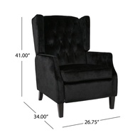 Velvet Wingback Recliner, Black Linlamlim cushion cover Housmifr покрывало на диван Inflatable sofa Couvre canap