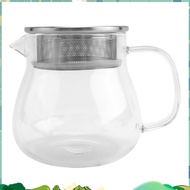 Heat Resistant Coffee Pot Hand Brewing Coffee Pot Steel Cover Transparent Sharing Pot Glass Brewing 