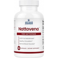 Arthur Andrew Medical, Nattovena, Pure Nattokinase Supplement, Double Strength 4,000 FUs per Capsule