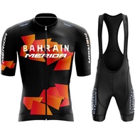 Bahrain Merida Mens Cycling Pants With Gel Clothes Man Summer 2022 Road Bike Bib Jersey Pro Team Mtb