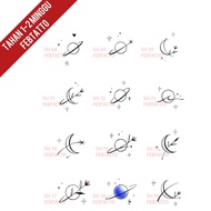 Basic Tattoo Lasts 5-7 Days Temporary Tattoo Flower Moon Tattoo Sticker - SH 80-91