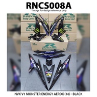 Yamaha NVX 155 V1 MONSTER ENERGY AEROX (16) Cover Set Sticker Tanam Rapido New Aksesori Accessory