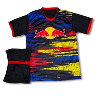 MERAH HITAM Non APPAREL PLAIN PRINTING JERSEY MODEL RB LEIPZIG AWAY FOOTBALL JERSEY 2021 2022 BLACK 