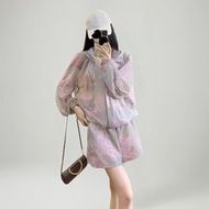 2025 Summer Korean Version Large Size Outdoor Sports Casual Sunscreen Clothing Loose All-Match Two-P