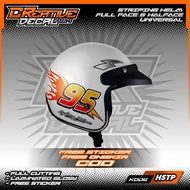 BOGO UNIVERSAL HELMET STRIPING STICKER WITH LIGHTNING MCQUEEN MOTIF