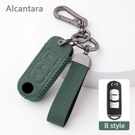 Alcantara Suede Leather Car Remote Key Case Cover For Mazda 3 Alexa CX30 CX-4 CX5 CX-5 CX8 CX-8 CX-30 CX9 CX-9 Accessories
