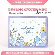 Custom Pharmacy Mini Super Box P3K Sticker Gift - Blue Shirt