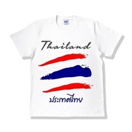 [ Cotton] ผ้าฝ้าย  เสื้อยืด พิมพ์ลายธงชาติไทย พิมพ์เสื้อยืด Clothing คอกลม ManS-5XL