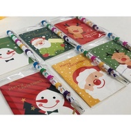 SG Ready Stock 🇸🇬 10 Sets Christmas Notebook with Snowman Pencil | Christmas Gift Set | Christmas Door Gift