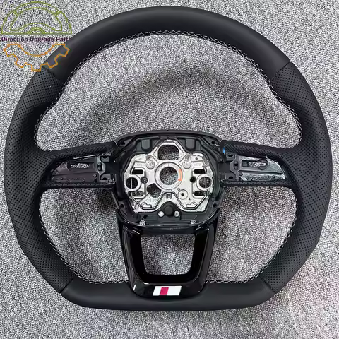 For Audi Q3 Semi Perforated Leather Flat Bottomed Sports Steering Wheel