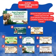 Eid al-Adha Qurban Coupon Card | Meat pick coupon card | Eid al-Adha Meat Coupon