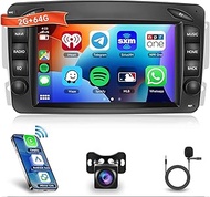 2G + 64G Car Radio Android 15 for Mercedes Benz C CLK G Class W203 W209 W463 Viano Vito, 7 Inch HD T