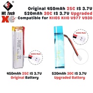 520mAh 3.7V 30C Upgraded 450mAh 3.7V 25C Original Lipo Battery For Wltoys K110S K110 V977 V930 RC He