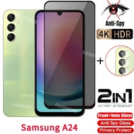 SamsungA24 2023 Private Tempered Glass Anti-Spy Full Cover Screen Protector Anti Peek Privacy Film F