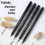 YUOAI 4PCS Felt Tip Black Markers, Writing Office School Supplies Tombow Style Calligraphy Brush Pen