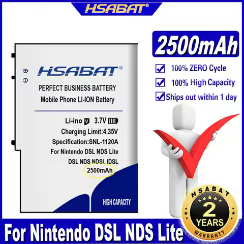 2500mAh Battery for Nintendo DSL , NDS Lite , DSL NDS DSLNDS NDS DS Lite NDSL DSL