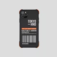 Skinarma日本潮牌 iPhone 11 Pro Max Bando Sheer 耐衝擊防摔透明手機殼透黑+橘