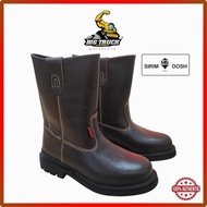 Big Truck Leather Safety Boots High Cut Slip On Safety Shoes | Kasut Kerja Safety Sarung (SS 8018)
