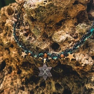 【魔法符文】好運盧恩符文 木鑲嵌編織頸鏈