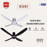 KDK W56WV DC Motor Ceiling Fan with Remote Control | Guan Seng Electrical