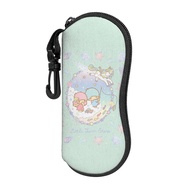 Sanrio Little Twin Stars Sunglasses Soft Case Portable Travel Zipper Glasses Case, Eyeglass Safety P
