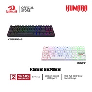Redragon KUMARA K552 RGB 87Keys Wired Mechanical Gaming Keyboard TKL ABS-Metal Design