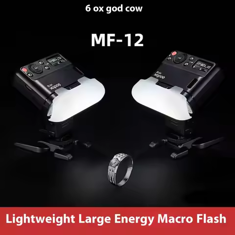 Godox MF12 MF12-K2 Macro Flash 2 Light Kit 2.4 GHz Wireless Control Speedlite for DSLR Canon for/Son