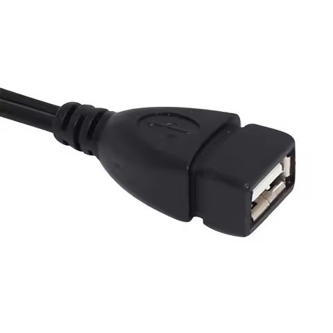 20cm 2 in 1 Micro USB Host Splitter USB 2.0 Port Terminal Adapter OTG Cable For Fire Tv 3 Or 2nd Gen