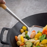 Qware Stainless Steel Wok Turner & Wok Ladle with Wooden Handle / Wok Spatula Sudip & Senduk Kuali炒锅