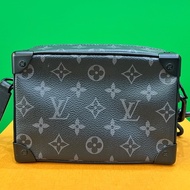 LV路易威登 白敬亭 同款 Soft Trunk Mini 芯片款黑花軟盒子鏈條