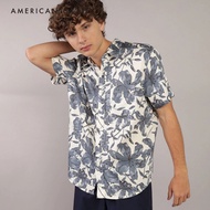 American Eagle Poolside Tropical Button-Up Shirt เสื้อเชิ้ต ผู้ชาย แขนสั้น (NMSH 015-2826-421)