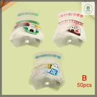 [Jettingbuy] Bán chạy 50 chiếc túi túi đóng gói cơm nắm hình tam giác hoạt hình đáng yêu phụ kiện Be